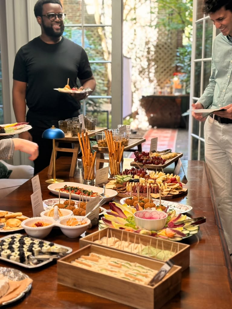 Food spread at the inaugural Joker salon